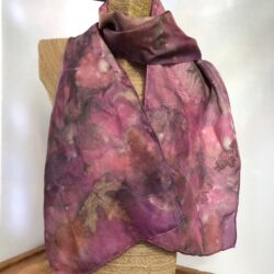 cochineal eco print scarf